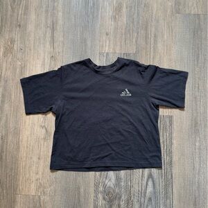 Adidas Orginals Women’s Crop Tee Tshirt in Gray/ Light Green